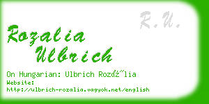 rozalia ulbrich business card